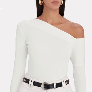 ENZA COSTA Slouch Ribbed Jersey Top- BRAND NEW + TAGS